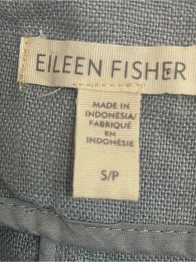 Eileen Fisher Slate blue linen Midi Dress p/m with linen jacket p/s